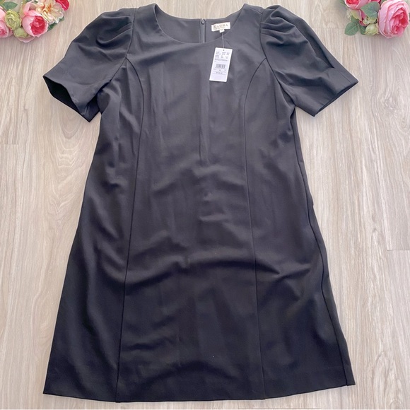 NWT Laura Petites Black Dress w/ Elbow Sleeves - Picture 2 of 10